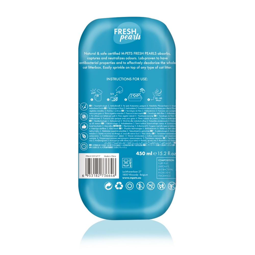 M-Pets Fresh Pearls Kedi Kumu Deodorant Okyanus Kokulu 450ml