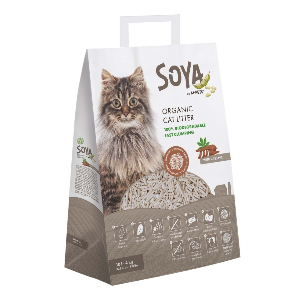 M-Pets Soya Organik Cassava Kedi Kumu 10L