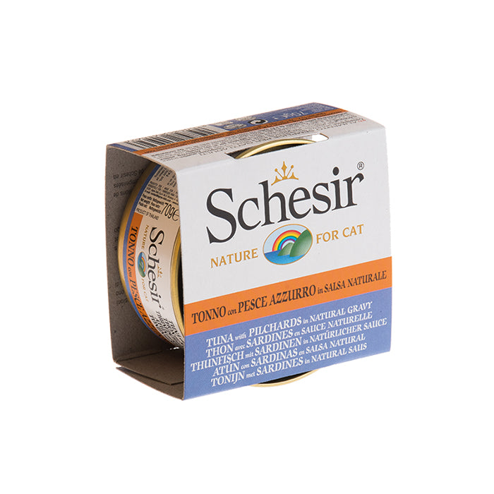 Schesir Cat Broth Naturel Ton Balıklı Ve Sardalyalı 70gr