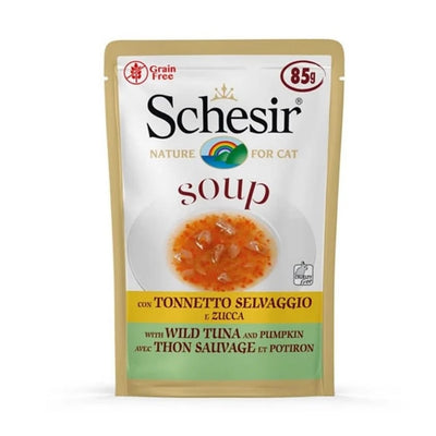 Schesir Soup Ton Balığı ile Bal Kabağı Yetişkin Kedi Çorbası Pouch 40g
