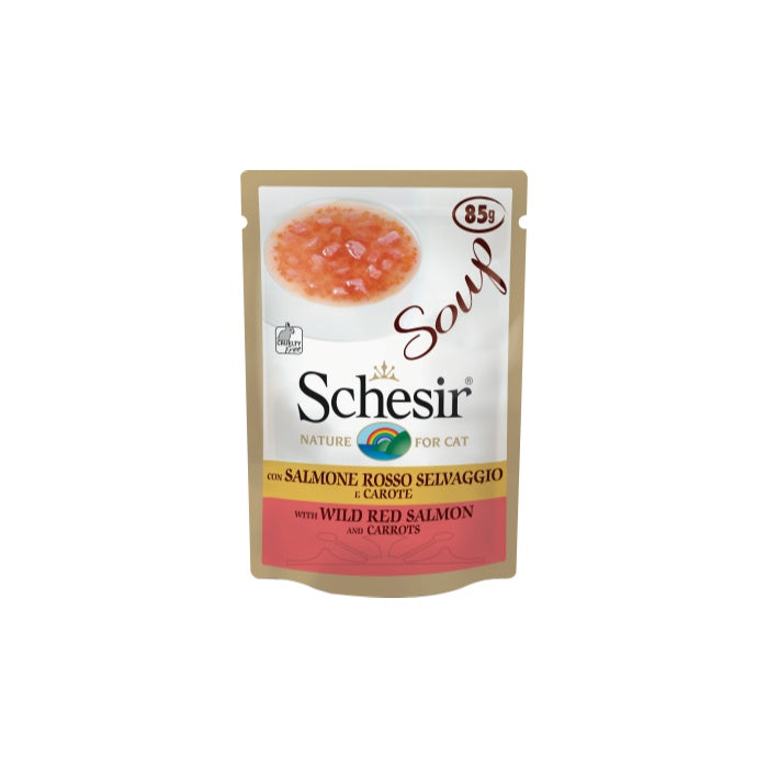Schesir Doğal Kırmızı Somonlu Ve Havuçlu Kedi Çorbası 85gr