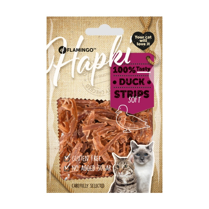 Flamingo Hapki Ördek Etli Şerit Glütensiz Kedi Ödülü 50gr