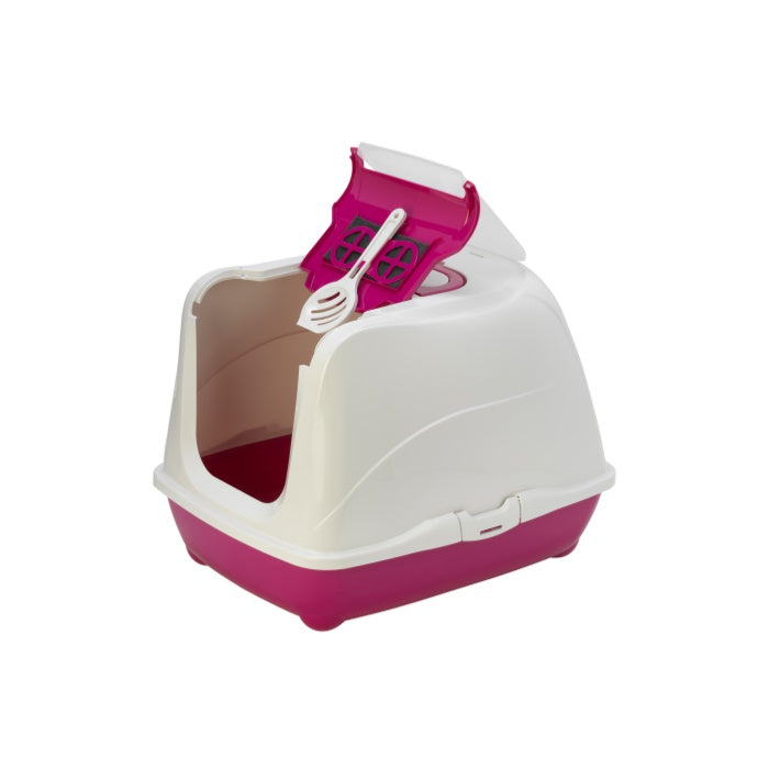 Moderna Flip Kapalı Kedi Tuvaleti 57cm Fuşya