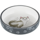 Trixie Seramik Kedi Mama Ve Su Kabı 0,3 L, 15 Cm, Gri/Beyaz
