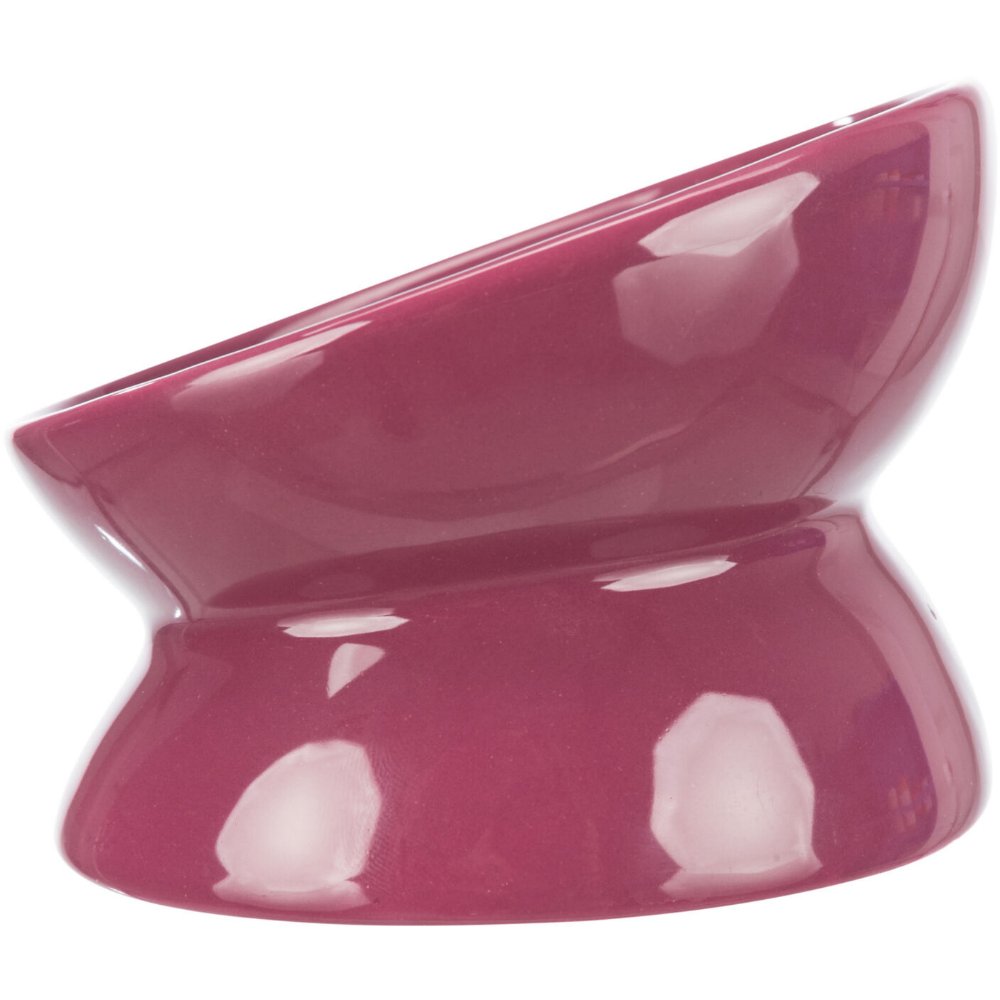 Trixie Yükseltilmiş Seramik Kedi Mama Kabı 0,15 L, 13 Cm, Mürdüm