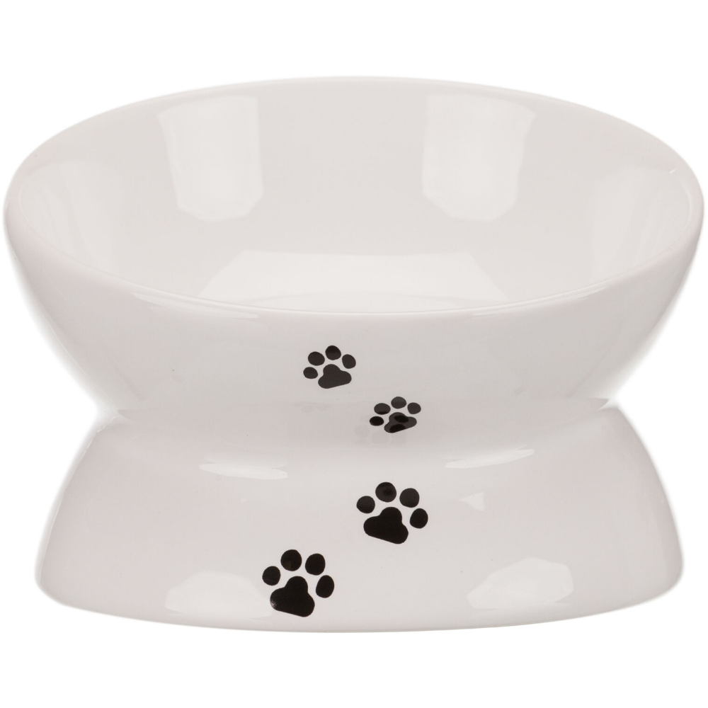 Trixie Yükseltilmiş Seramik Kedi Mama Kabı 0,15 L, 13 Cm, Beyaz