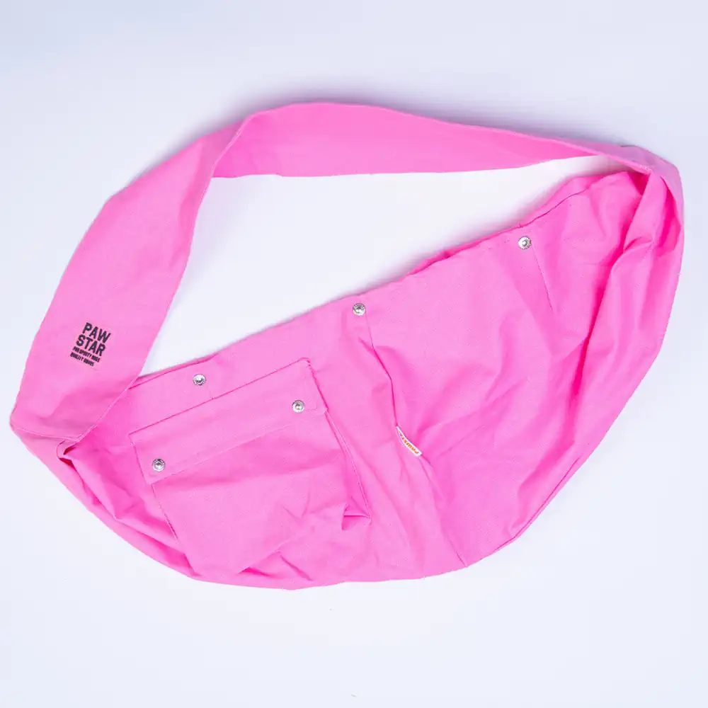 PawStar Pembe Gabardin CrossBody Çanta
