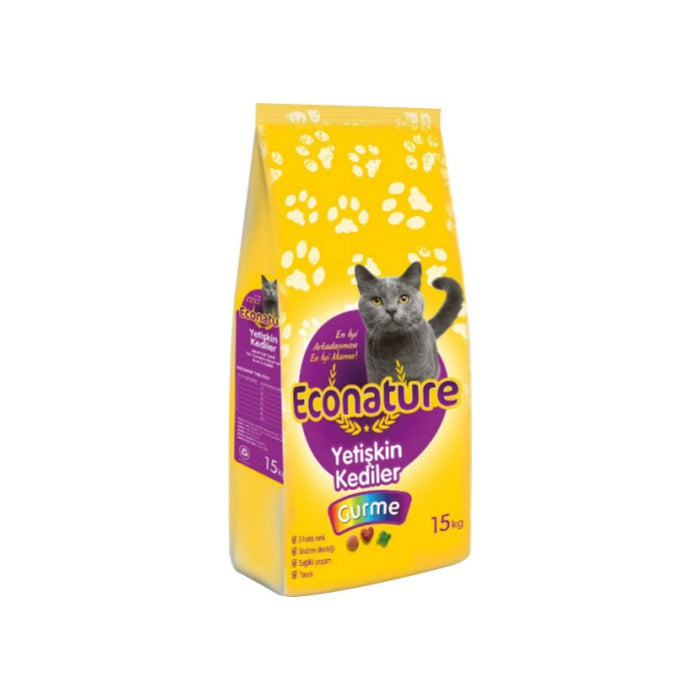 Econature Gurme Balıklı Yetişkin Kedi Maması 15 Kg SP.