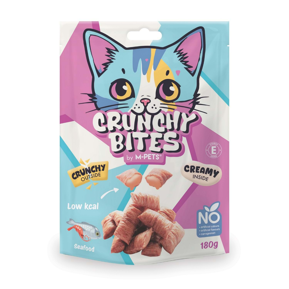 M-Pets Crunchy Bıtes Deniz Mahsüllü Kedi Ödülü 180gr