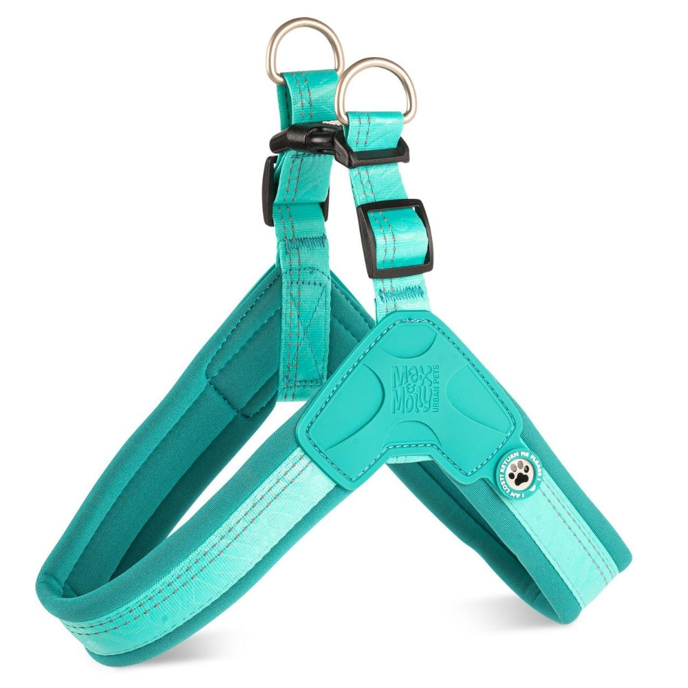 Matrix 2.0 Akıllı Künyeli Q-Fit Köpek Göğüs Tasması - Turquoise (S)