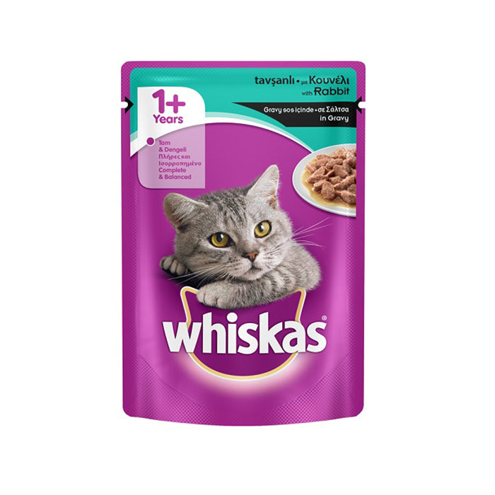Whiskas Pouch Gravy Soslu Tavşan Etli Yaş Kedi Maması 100gr