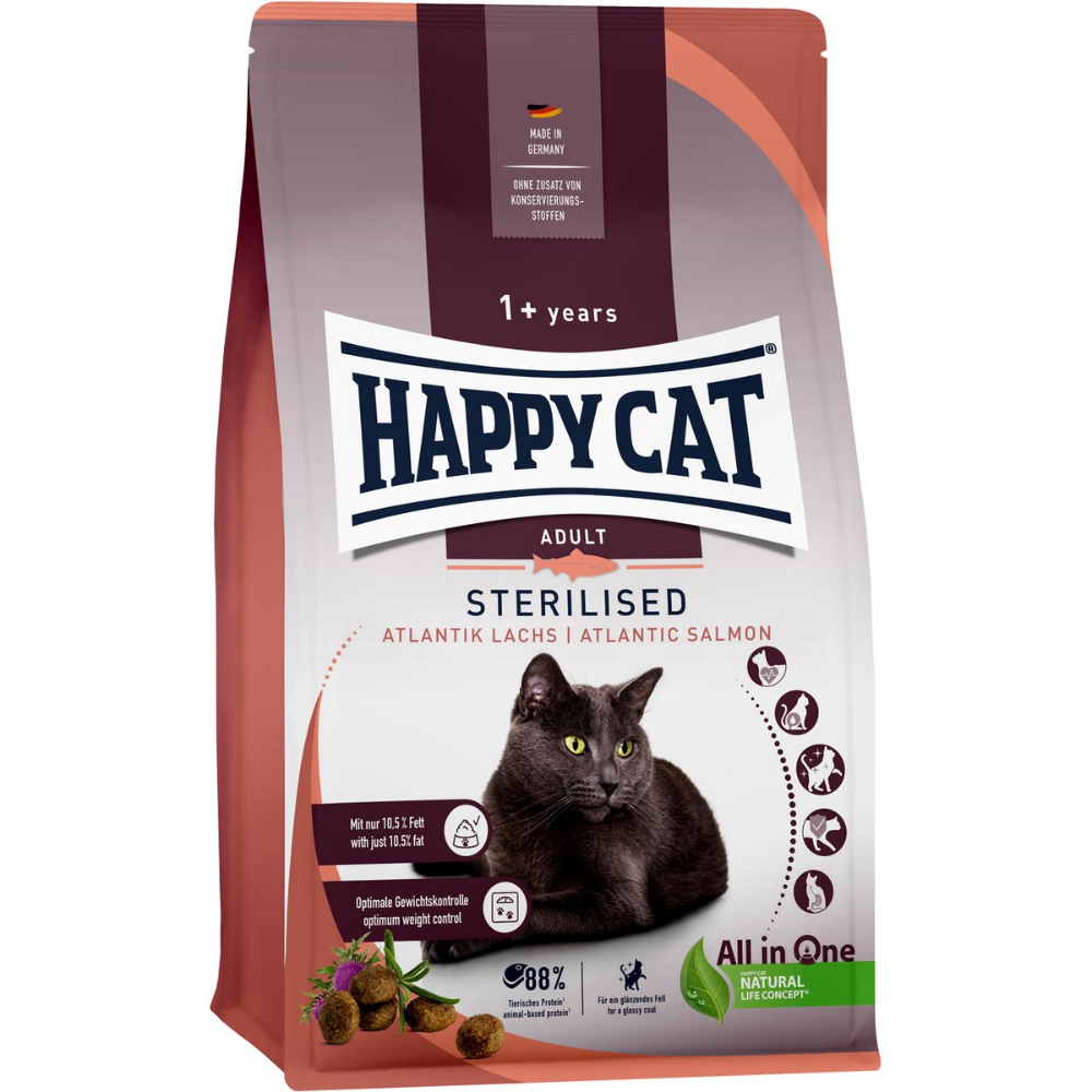 Happy Cat Sterilised Atlantik Lachs 10 Kg Kısırlaştırılmış Kedi Maması