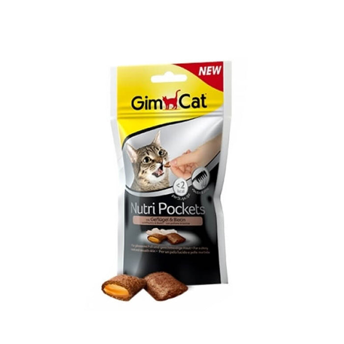 GimCat Nutripockets Kedi Ödülü Tavuk Biotin 60gr