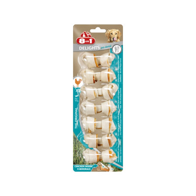 8IN1 Delights Pro Dental Diş Sağlığı için Köpek Ödül Kemiği Tavuklu XS - 84GR