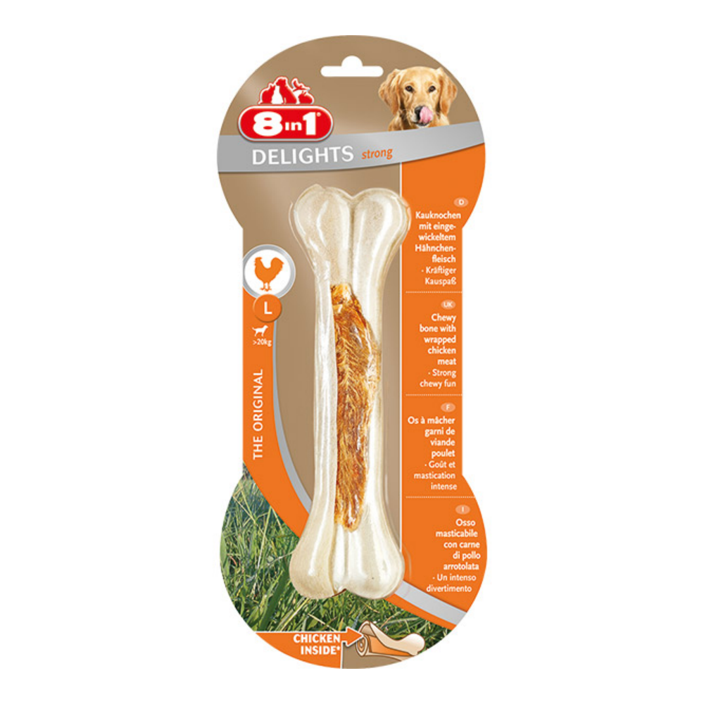 8IN1 Delights Strong Köpek Ödül Kemiği Tavuklu L - 130GR