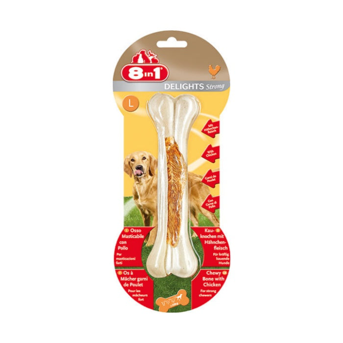 8IN1 Delights Strong Köpek Ödül Kemiği Tavuklu L - 130GR