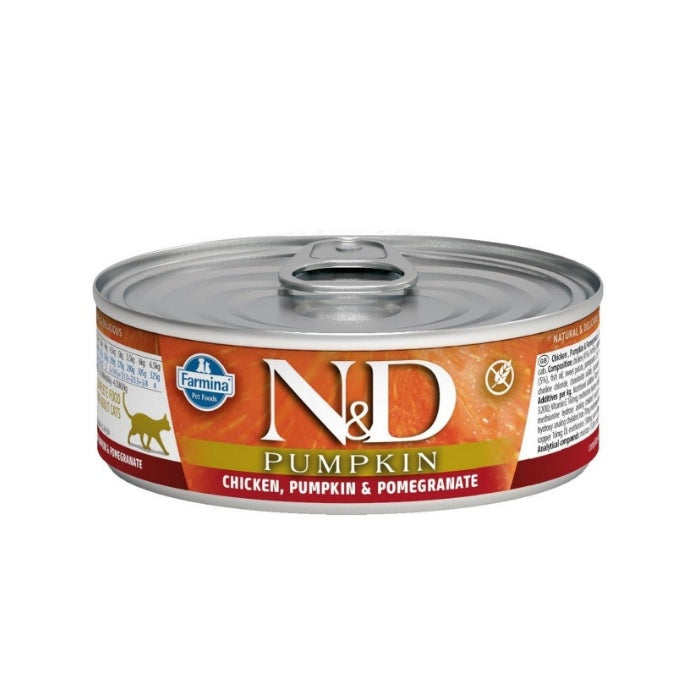 N&D Pumpkin Tahılsız Balkabaklı Tavuk Nar 70gr Yaş Kedi Konservesi