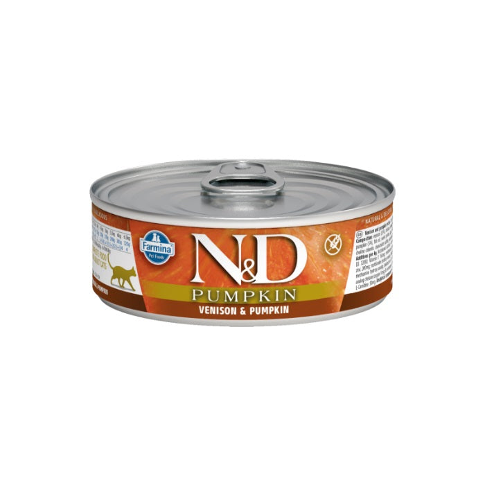 N&D Pumpkin Tahılsız Geyik&Balkabağı 70gr Yaş Kedi Konservesi