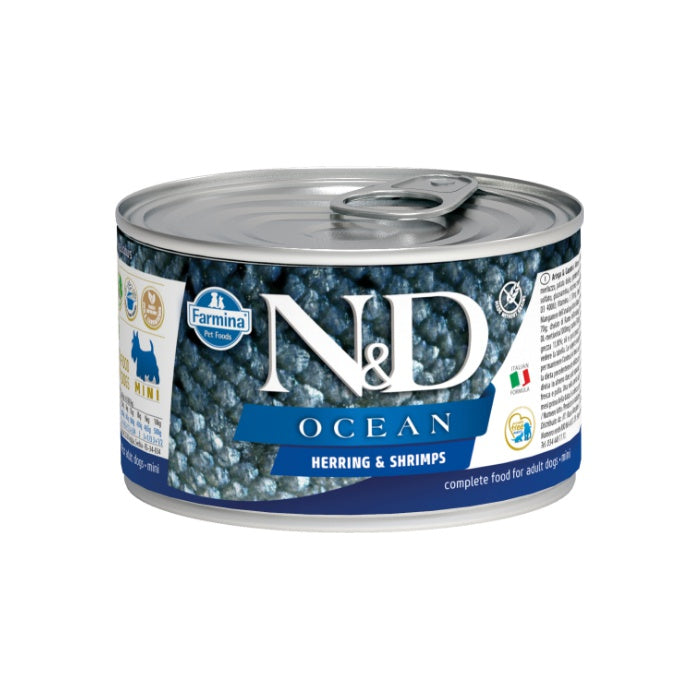N&D Ocean Tahılsız Ringa&Karides 140gr Mini Yaş Köpek Konservesi