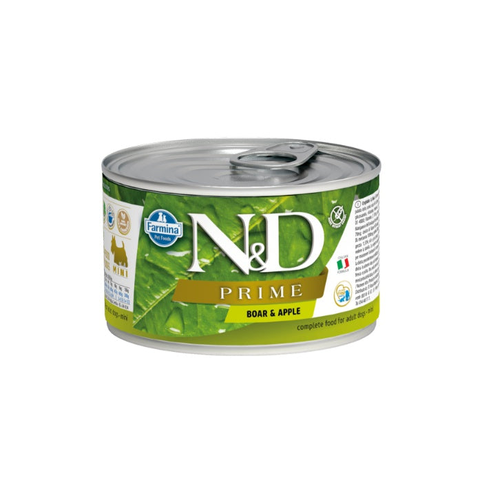 N&D Prime Tahılsız Yaban Domuzu&Elma 140gr Mini Yaş Köpek Konservesi