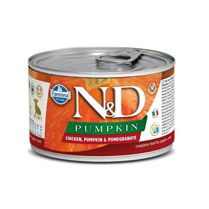 N&D Pumpkin Tahılsız Tavuk&Nar&Balkabak 140gr Yavru Yaş Köpek Konservesi