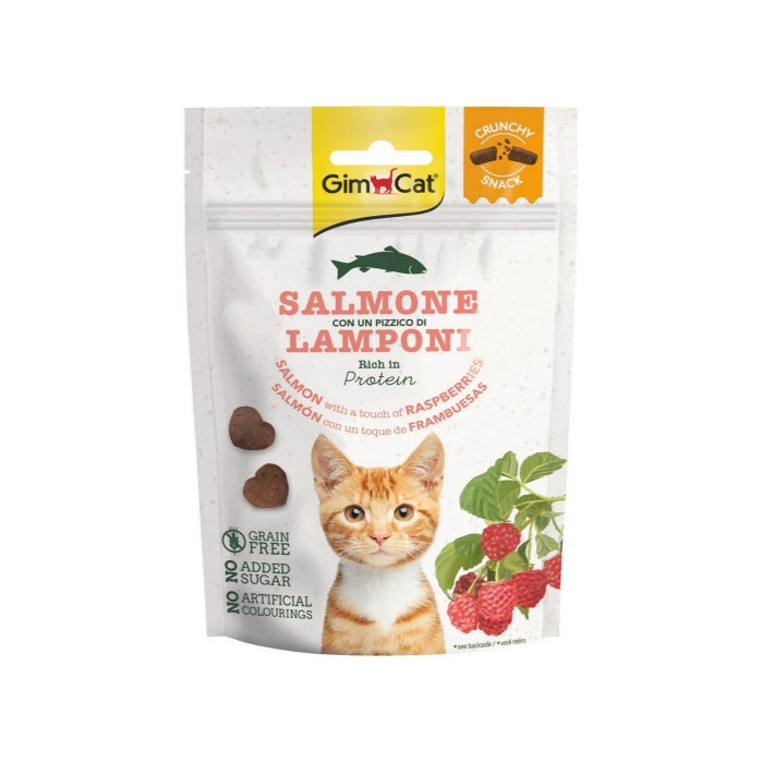 Gimcat Crunchy Snacks Salmon & Raspberry Tahılsız Kedi Ödülü 50 gr