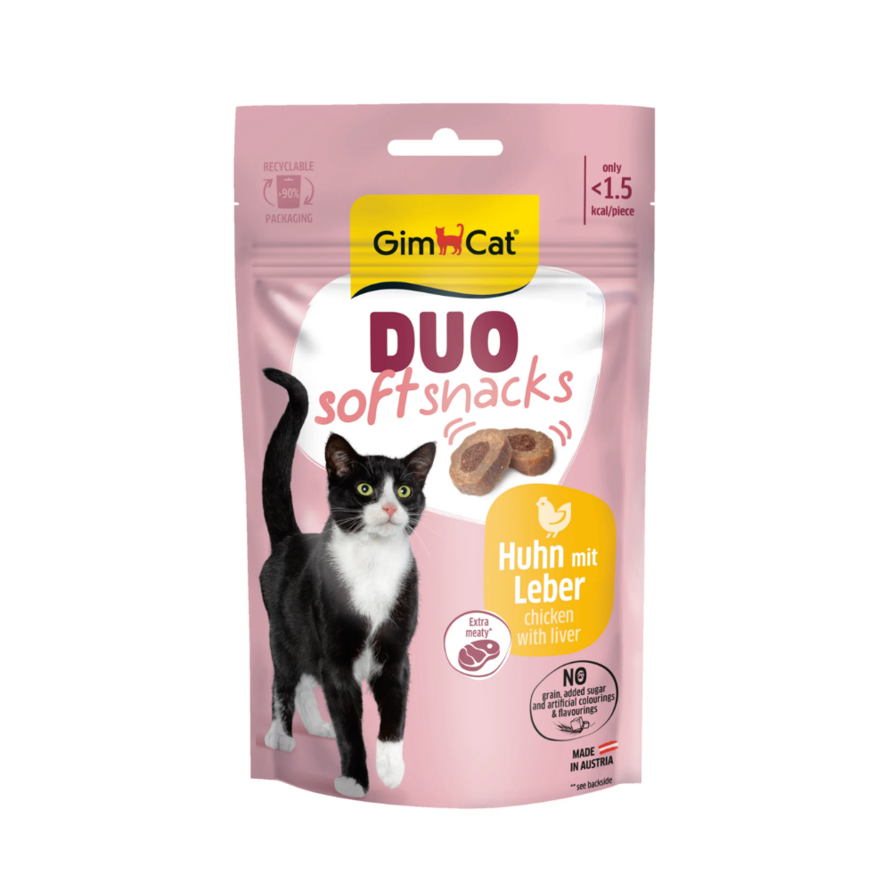 GimCat Duo Soft Snacks Chicken with Liver Kedi Ödülü 50 Gr