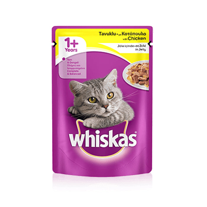 Whiskas Pouch Jöleli Tavuklu Yaş Kedi Maması 85gr