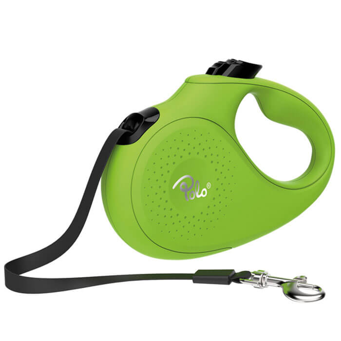 Polo Solid Yeşil Otomatik Köpek Tasması Large 5m/50 Kg