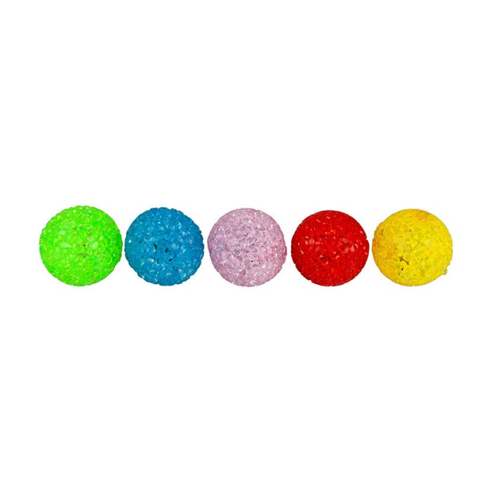 Polo Plastik Parlak Renkli Top Kedi Oyuncağı 4cm