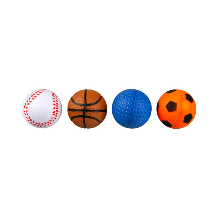 Polo Plastik Karışık Spor Topu Kedi Oyuncağı 4cm