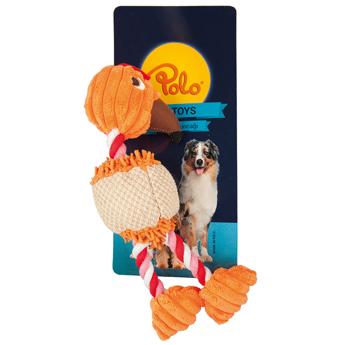 Polo Peluş İp Ayaklı Tavuk 3 Renk Köpek Oyuncağı 28cm