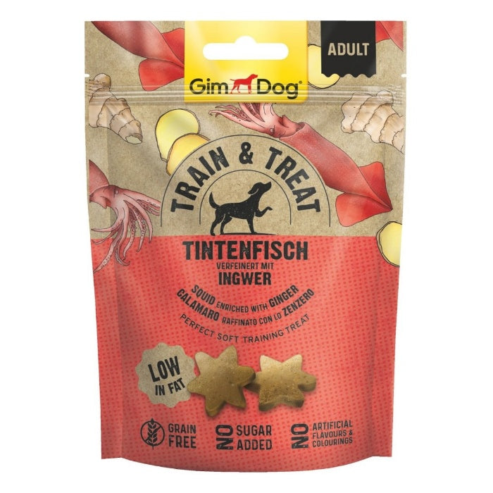 Gimdog Train&Trait Mürekkep Balığı ve Zencefil Köpek Ödülü 125gr