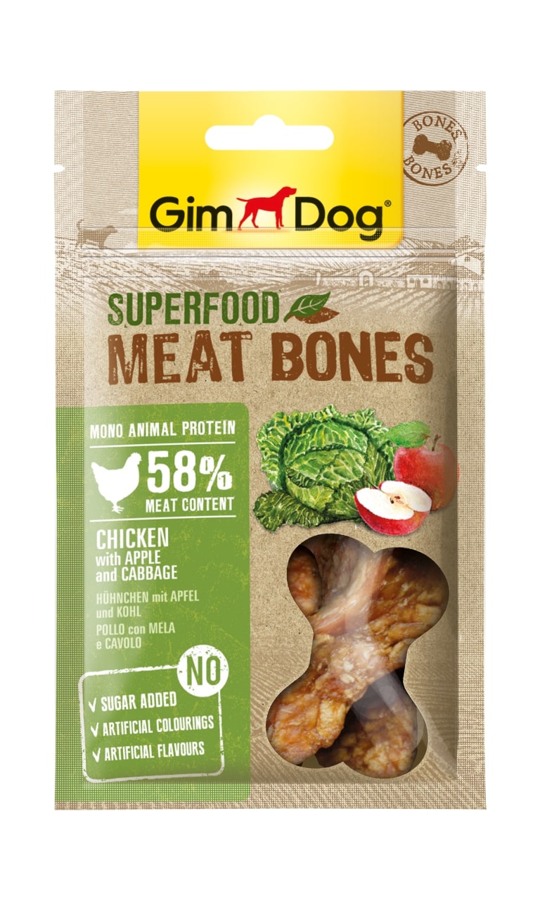 GimDog MeatBones Elmalı ve Lahanalı Tavuk 70gr
