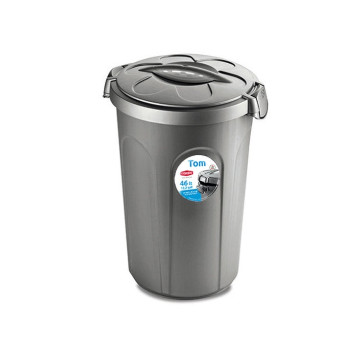 Stefanplast Tom Yuvarlak Mama Kutusu 46 Litre Gri