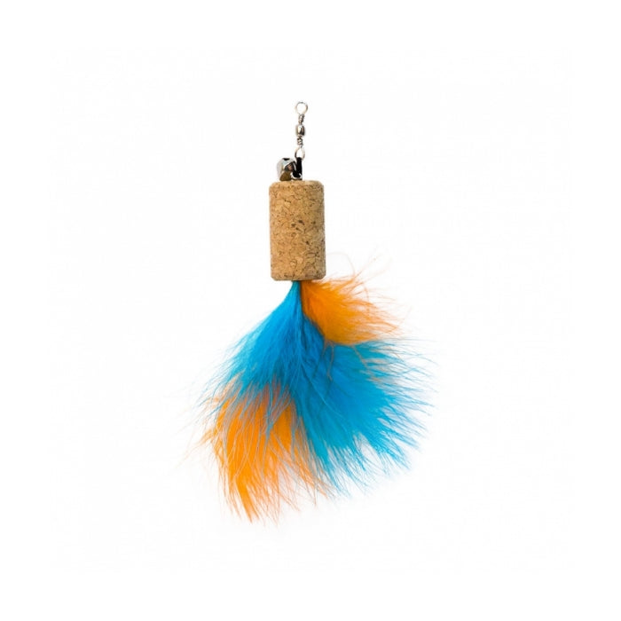 Eastland Tüylü Çıngıraklı Mantar Kedi Oyuncağı Mavi 4x2.2cm