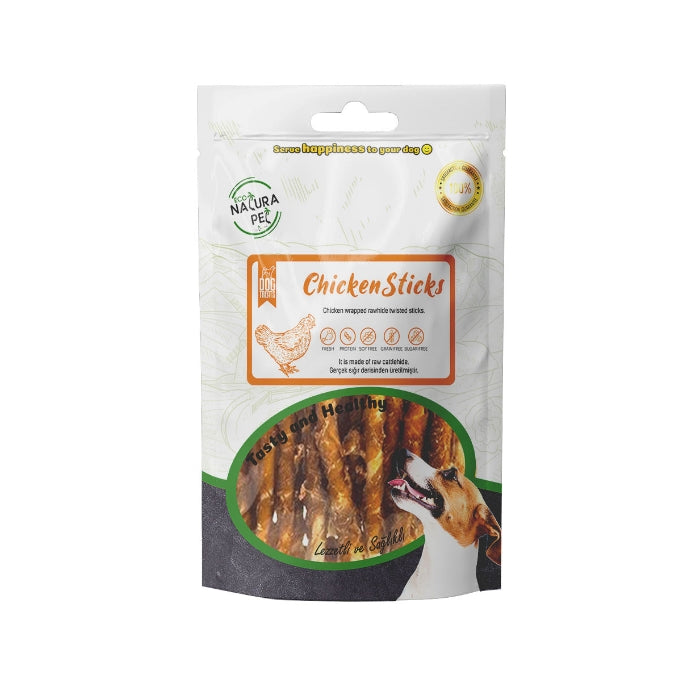Eco Natura Pet Chicken Sticks - Tavuk Sargılı Kemik Köpek Ödülü 90gr