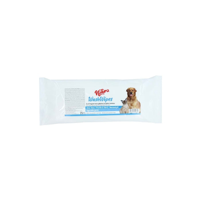 Natura WashWipes Evcil Hayvan Temizleme Havlusu 25'li