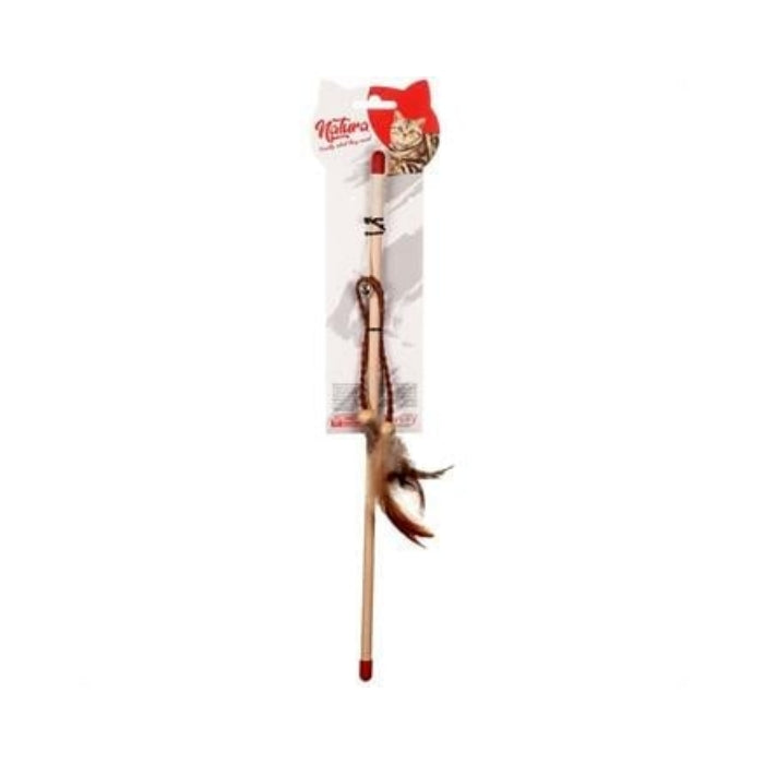 Natura Deri Saçaklı Kedi Olta Oyuncak 40 cm PTC-037