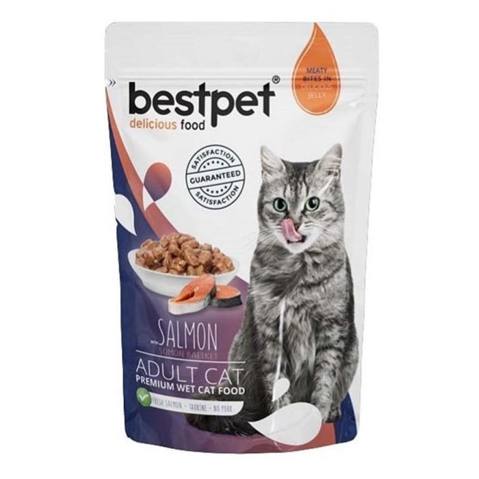 Bestpet Jelly Somonlu 85gr Yetişkin Yaş Kedi Maması