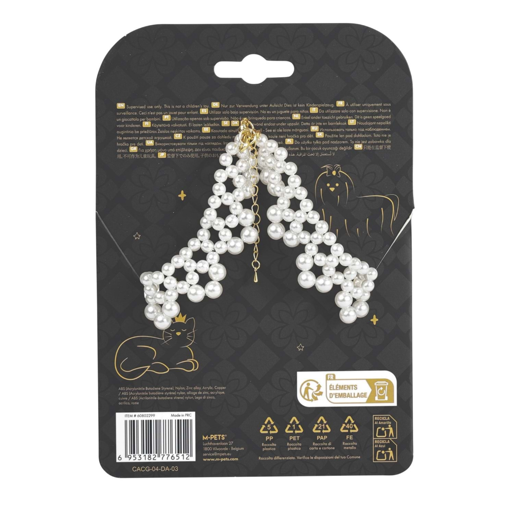 M-Pets Glam Prestige Aksesuar White Jewel (L)