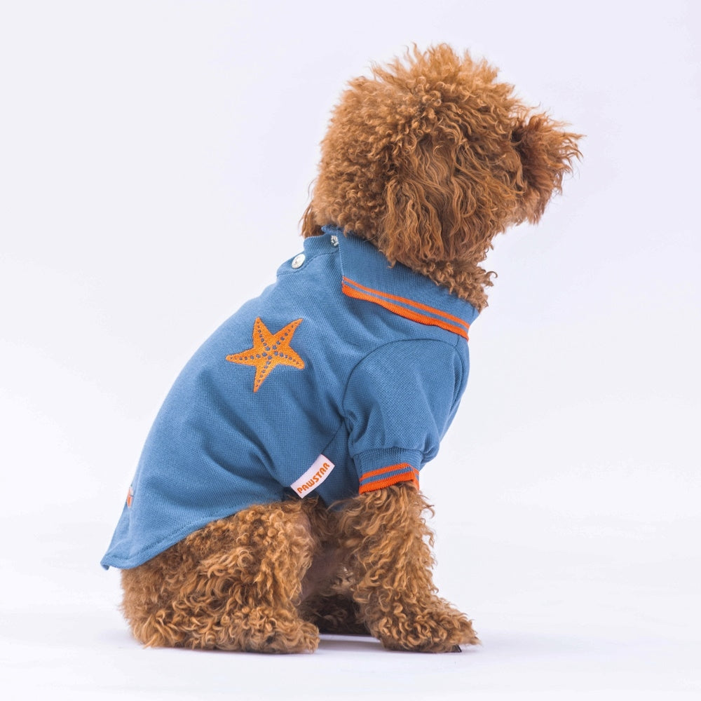 PawStar Blue Marine Polo Shirt L