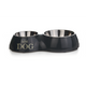 Beeztees Köpek İkili Mama ve Su Kabı, Paslanmaz Çelik, 37x22cm, 350ml ve 700ml