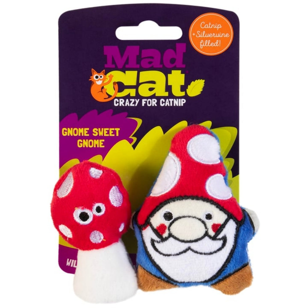 Mad Cat Gnome Kedi Otlu ve Matatabili 2'li Kedi Oyuncağı