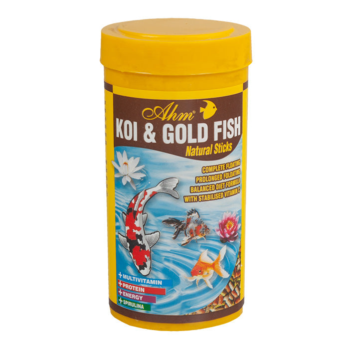 Ahm Koi & Gold Fish Natural Sticks Balık Yemi 250ml