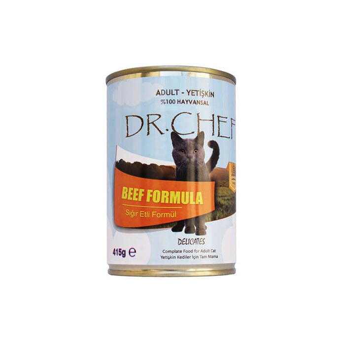 Dr.Chef Tahılsız Sığır Etli Yetişkin Kedi Konservesi 415gr
