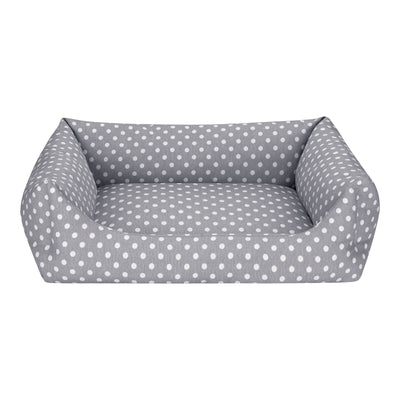 Pet Comfort Uniform Gri Puantiyeli Kedi ve Köpek Yatağı XS 50x40cm