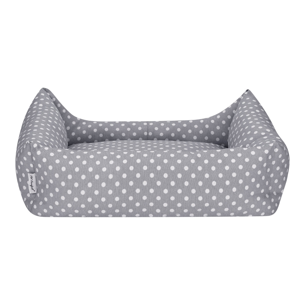 Pet Comfort Uniform Gri Puantiyeli Kedi ve Köpek Yatağı XS 50x40cm
