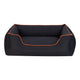 Pet Comfort Alpha Köpek Yatağı Siyah w Turuncu Biye M 80x65cm