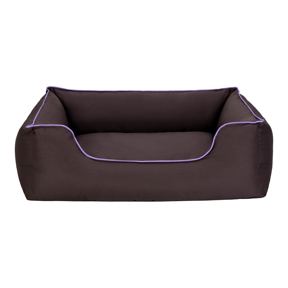 Pet Comfort Alpha Köpek Yatağı Kahverengi w Mor Biye M 80x65cm